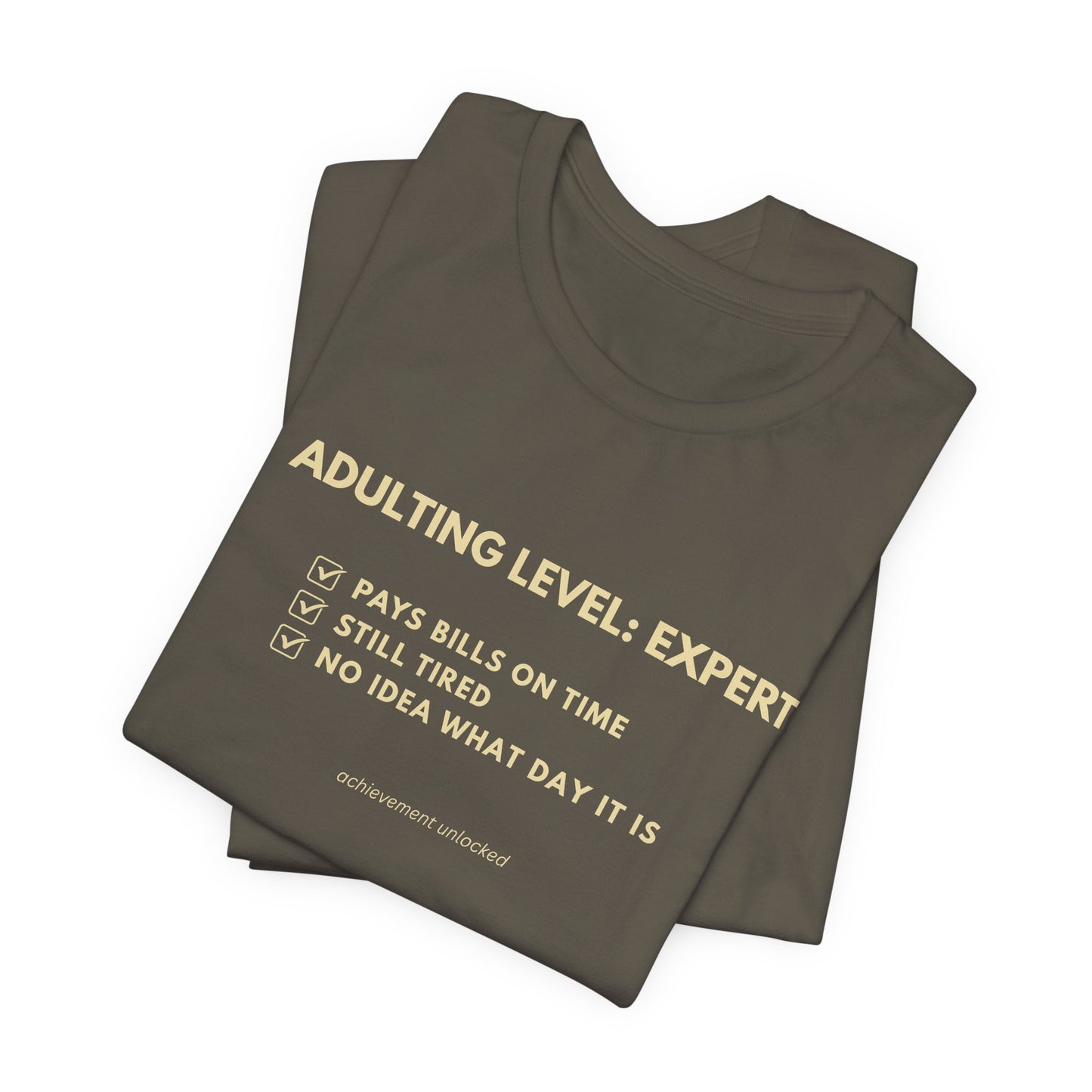 Adulting Level: Expert Tee - (unisex t-shirt)