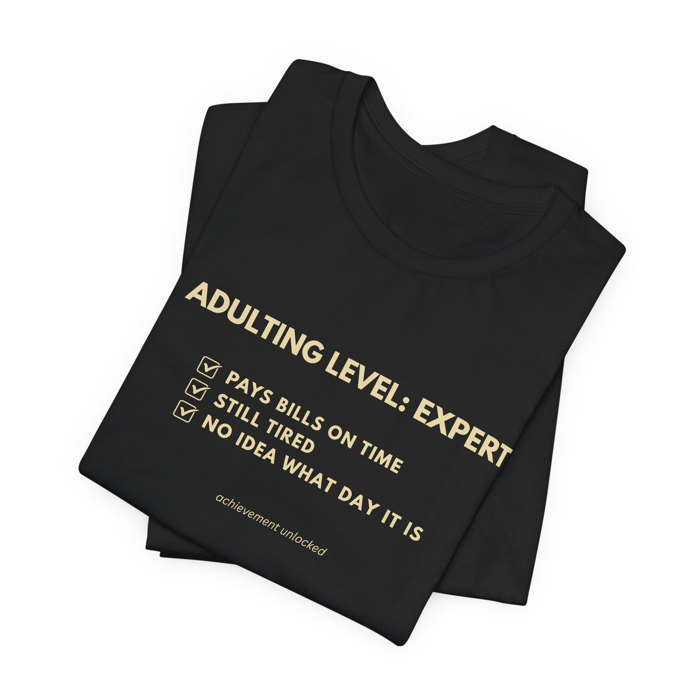 Adulting Level: Expert Tee - (unisex t-shirt)