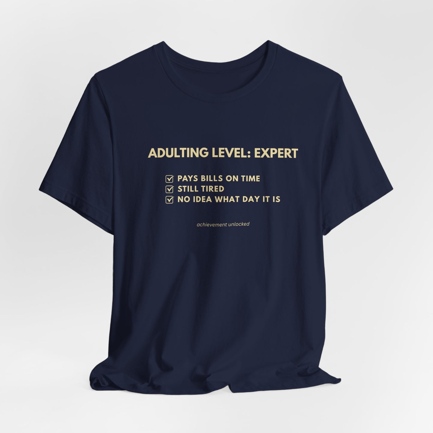 Adulting Level: Expert Tee - (unisex t-shirt)